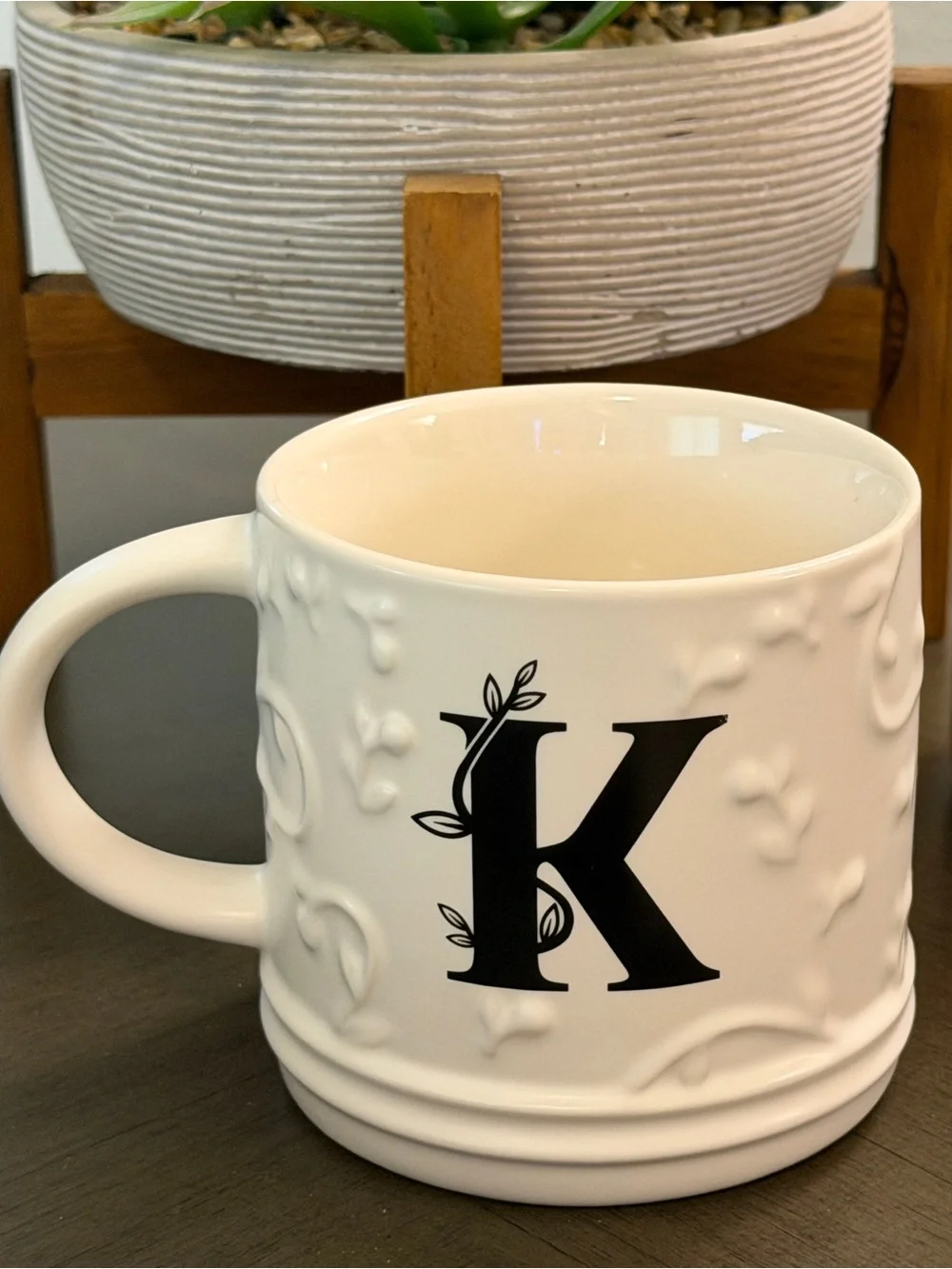 NWT~ Ceramic Monogram Mug